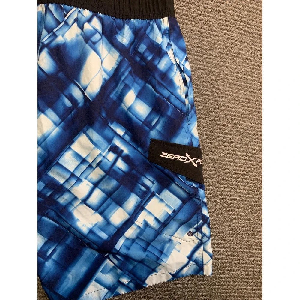 Men's Zeroxposur Swim Trunks Galaxy Safety Pouch Size Large